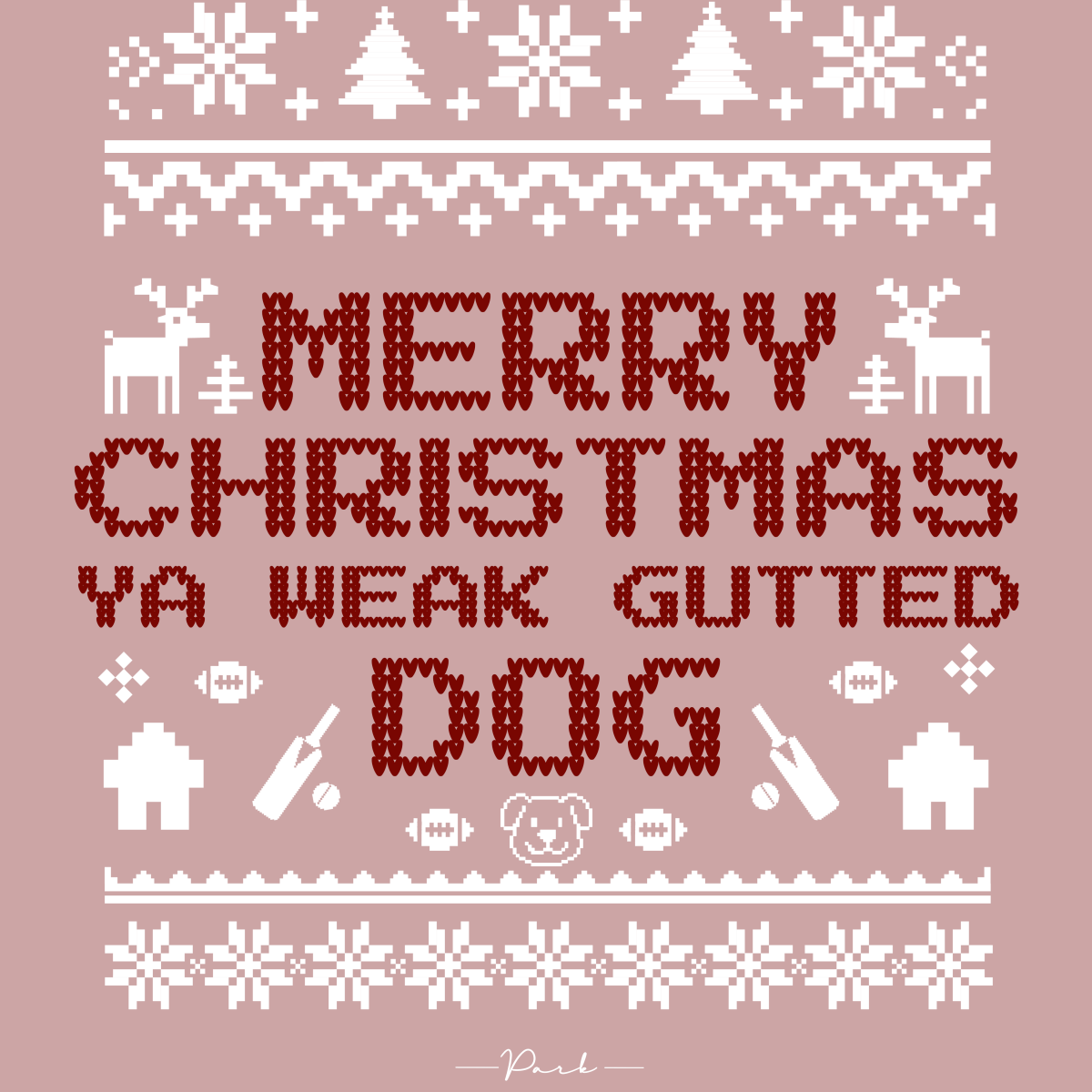 Christmas Weak Gutted Dog